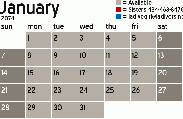 Missionary Dinner Calendar