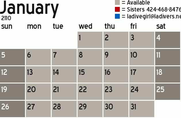 Missionary Dinner Calendar
