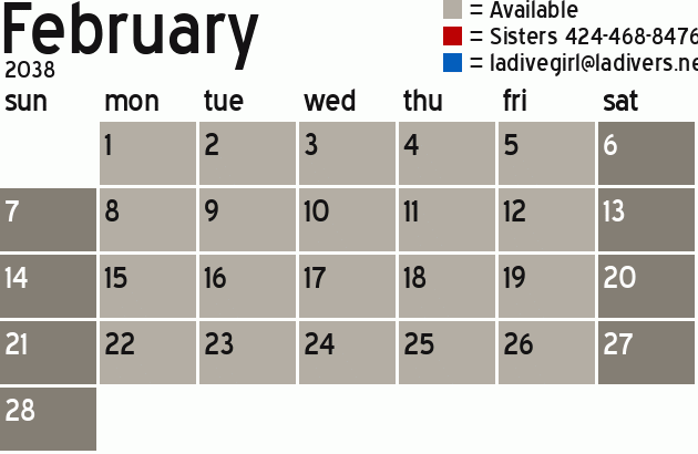 Missionary Dinner Calendar