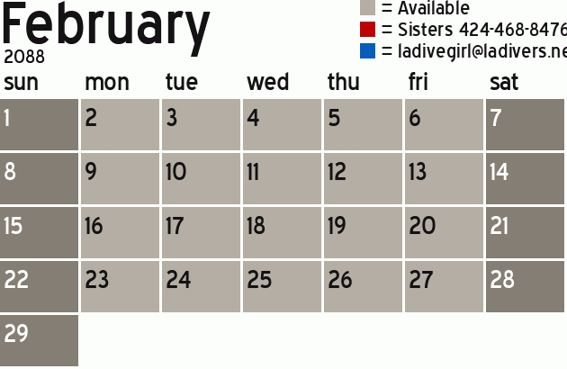 Missionary Dinner Calendar