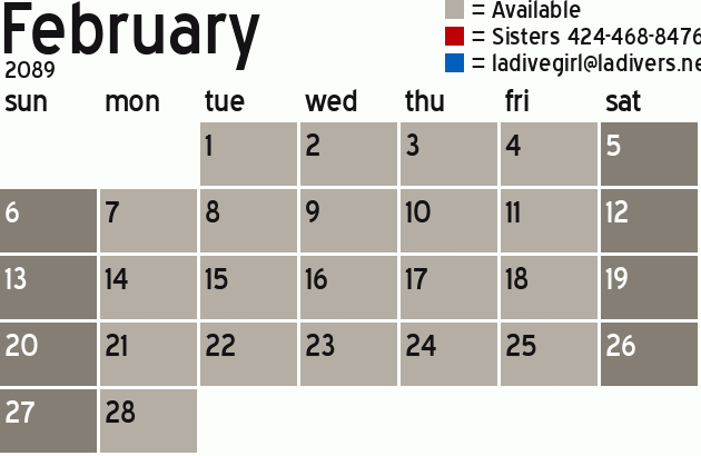 Missionary Dinner Calendar