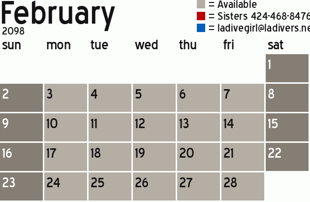 Missionary Dinner Calendar