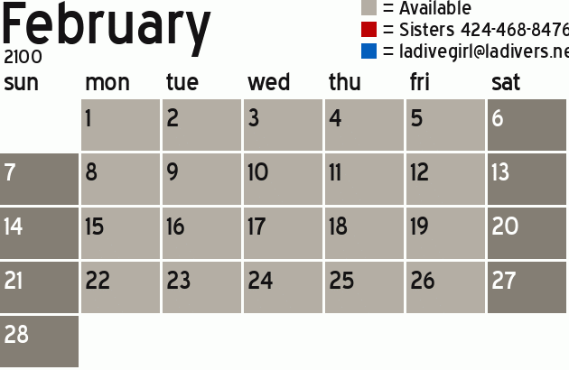 Missionary Dinner Calendar