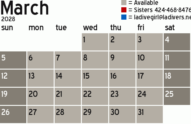Missionary Dinner Calendar