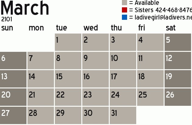 Missionary Dinner Calendar