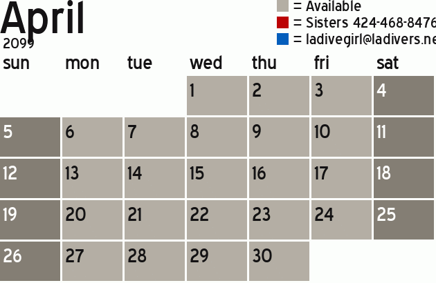 Missionary Dinner Calendar
