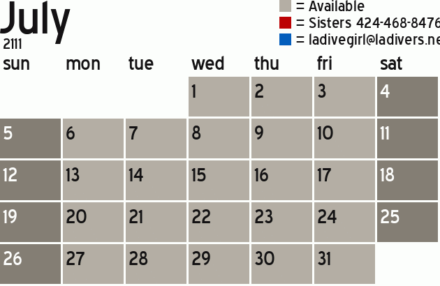 Missionary Dinner Calendar
