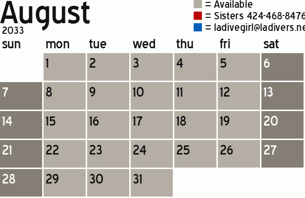 Missionary Dinner Calendar