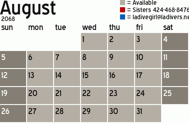 Missionary Dinner Calendar