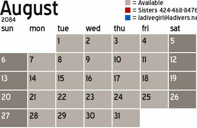 Missionary Dinner Calendar