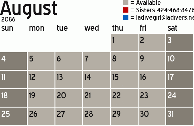 Missionary Dinner Calendar