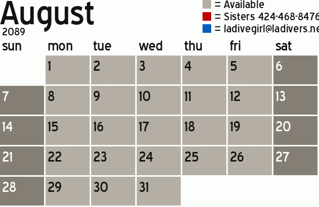 Missionary Dinner Calendar