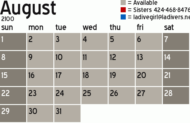 Missionary Dinner Calendar