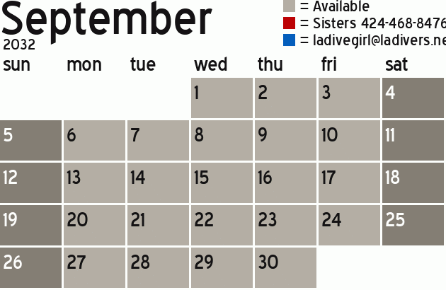 Missionary Dinner Calendar
