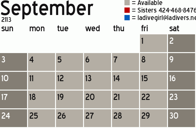 Missionary Dinner Calendar