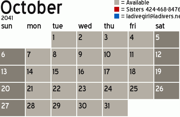 Missionary Dinner Calendar