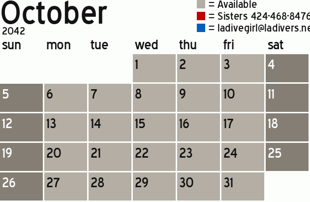 Missionary Dinner Calendar