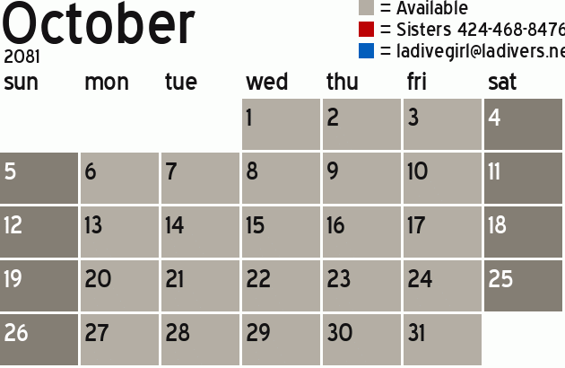 Missionary Dinner Calendar