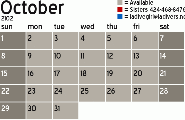 Missionary Dinner Calendar