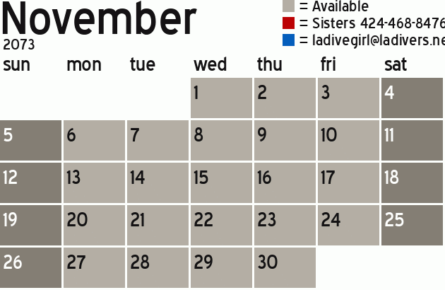 Missionary Dinner Calendar