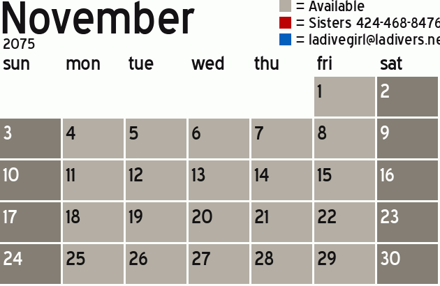 Missionary Dinner Calendar