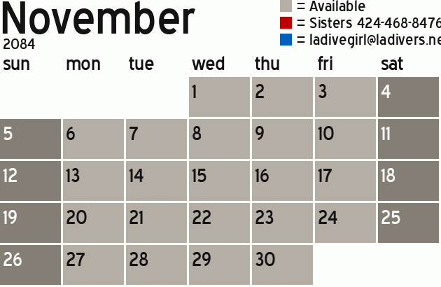 Missionary Dinner Calendar