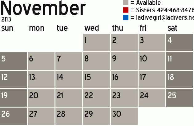 Missionary Dinner Calendar